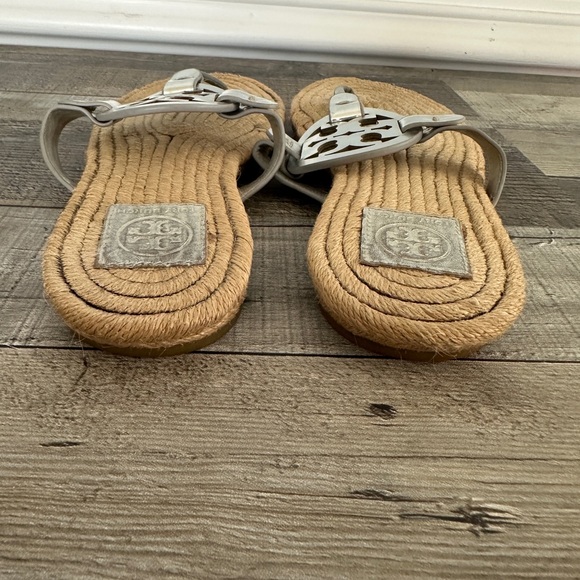 Tory Burch Metallic and Tan Sandals - Picture 7 of 8